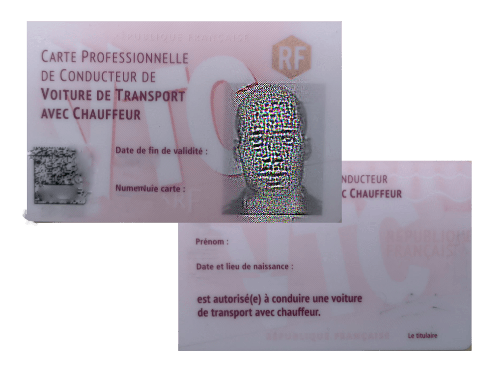 Carte VTC - de VTC rattachement
