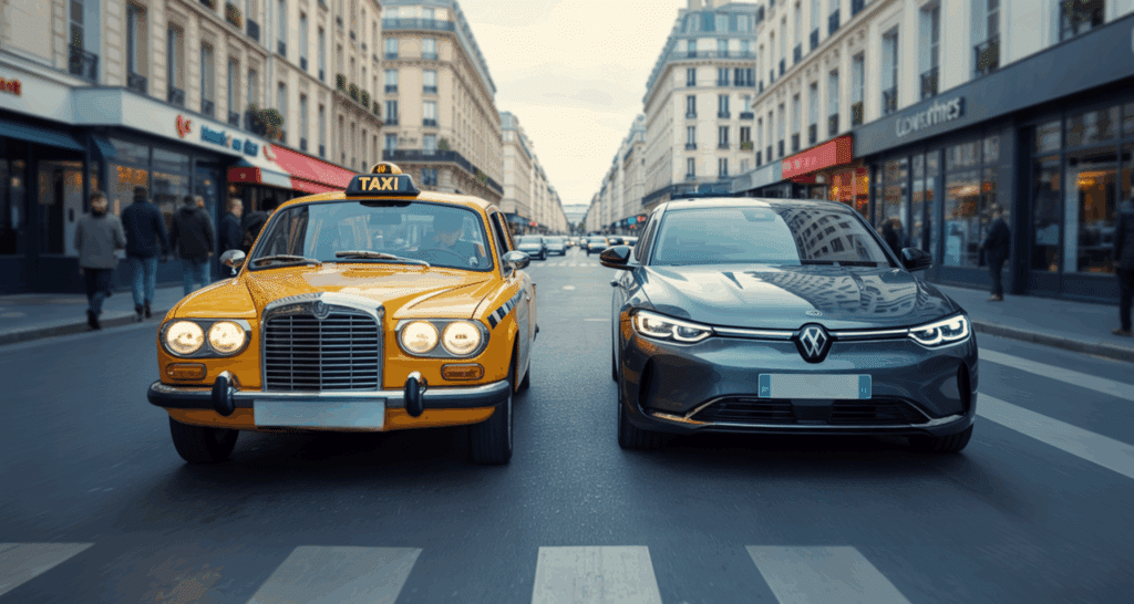 Concurrence entre taxis et VTC
